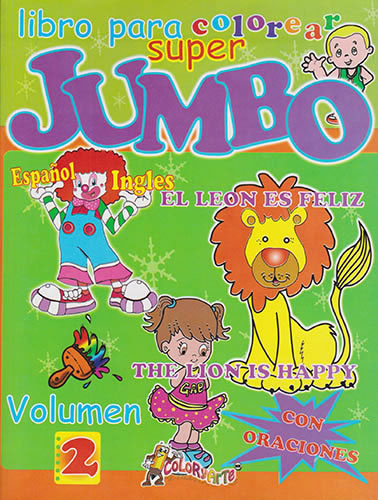 SUPER JUMBO 2 ESPAÑOL - INGLES (PAYASO) LIBRO PARA COLOREAR