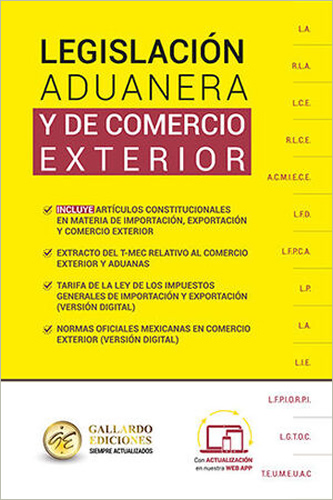 LEGISLACION ADUANERA Y DE COMERCIO EXTERIOR 2024 (ESPECIALIZADA)