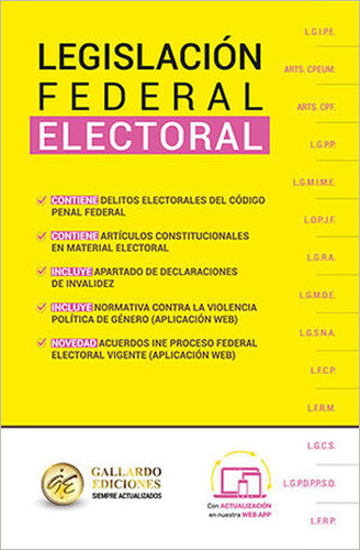 LEGISLACION FEDERAL ELECTORAL 2024 (ESPECIALIZADA)