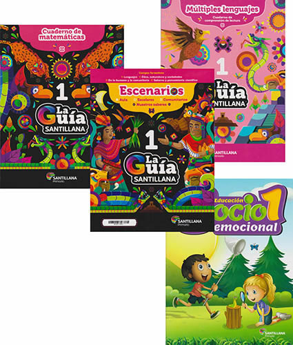 2025 - 2026 PACK 2 LA GUIA SANTILLANA 1 (NEM) ESCUELA PRIVADA (INCLUYE ESCENARIOS, CUADERNO DE MATEMATICAS, MULTIPLES LENGUAJES , EDUCACION SOCIOEMOCIONAL)