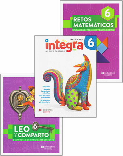 INTEGRA 6 PRIMARIA MI GUIA CASTILLO (INCLUYE RETOS MATEMATICOS Y LEO Y COMPARTO)
