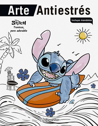 ARTE ANTIESTRES PARA COLOREAR: STITCH TRAVIESO, PERO ADORABLE