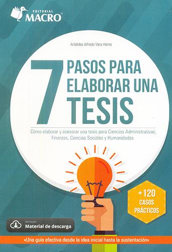 7 PASOS PARA ELABORAR UNA TESIS