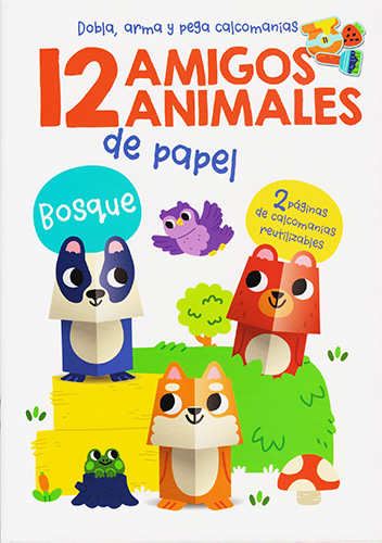 12 AMIGOS ANIMALES DE PAPEL: BOSQUE