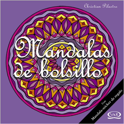 MANDALAS DE BOLSILLO 12 MORADO (CON STICKERS)