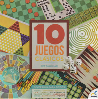 10 JUEGOS CLASICOS SET FAMILIAR (AJEDREZ,...