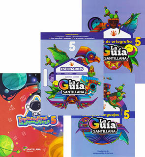 2025 - 2026 LA GUIA SANTILLANA 5 (NEM) ESCUELA OFICIAL (PUBLICA) (INCLUYE ESCENARIOS, MULTIPLES LENGUAJES, EXPLORADORES MATEMATICOS, CUADERNO DE ORTOGRAFIA)