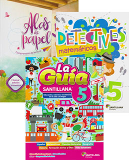 LA GUIA SANTILLANA 5 ESCUELA PRIVADA 2022 - 2023 PACK 1 (INCLUYE DETECTIVES MATEMATICOS Y ALAS DE PAPEL)