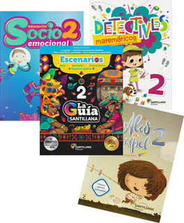 2025 - 2026 PACK 1 LA GUIA SANTILLANA 2 (NEM) ESCUELA PRIVADA (INCLUYE ESCENARIOS, ALAS DE PAPEL, DETECTIVES MATEMATICOS, EDUCACION SOCIOEMOCIONAL)