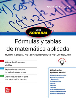 FORMULAS Y TABLAS DE MATEMATICA APLICADA (SERIE...