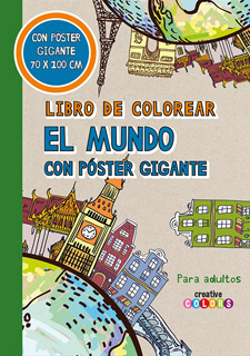LIBRO DE COLOREAR EL MUNDO CON POSTER GIGANTE...
