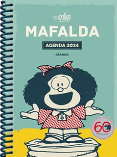 AGENDA 2024 MAFALDA CON MODULOS TURQUESA (ANILLADA)